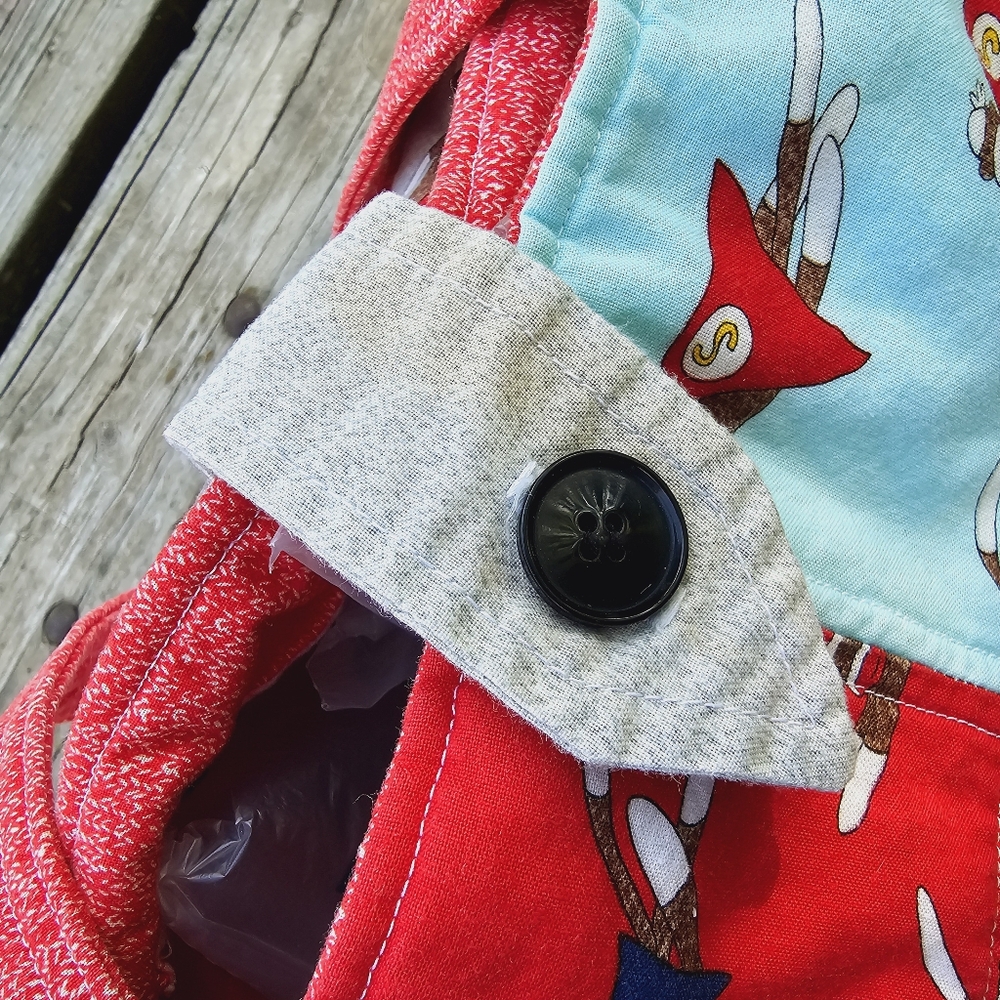 Handmade Large Sock Monkey Tote Bag with Pockets - Picture 3 of 9